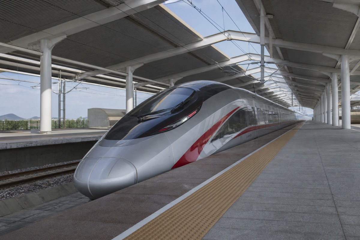 The high-speed train toward the Great Wall at Badaling