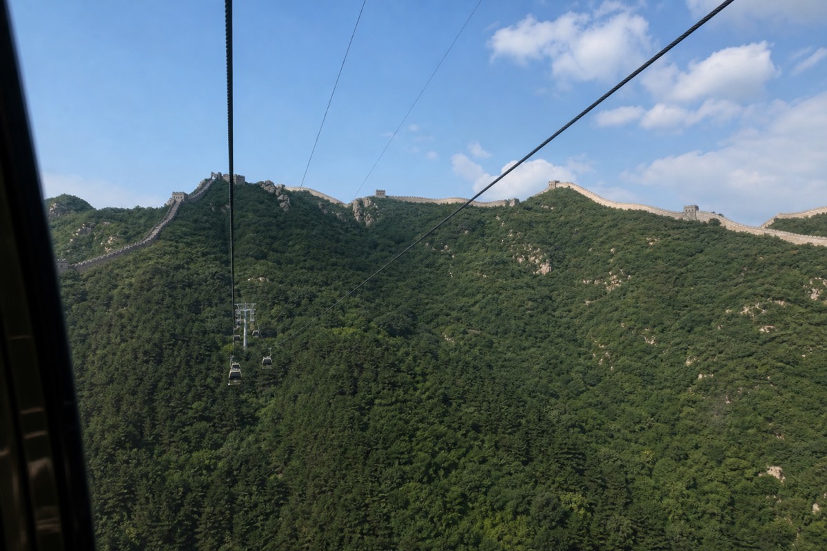 The cable car up to the Great Wall at Mutianyu